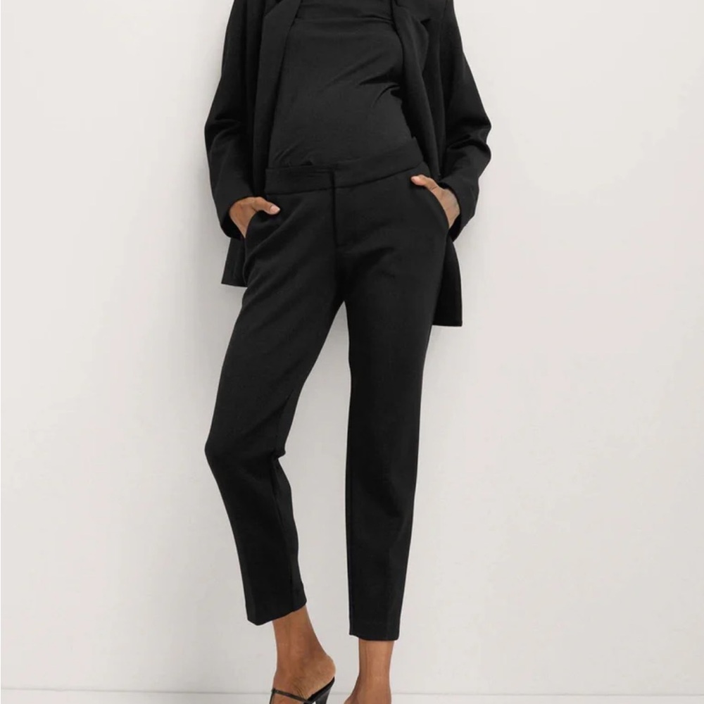 Hatch Black Stretch Suit Pant